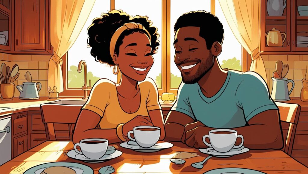 couple at breakfast